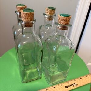 glass/cork bottles - set of 4
